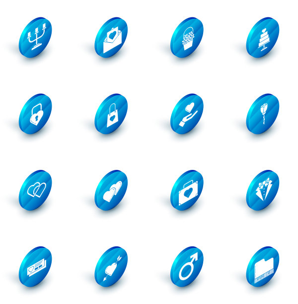 用情人节爱心花篮装信封图片下载