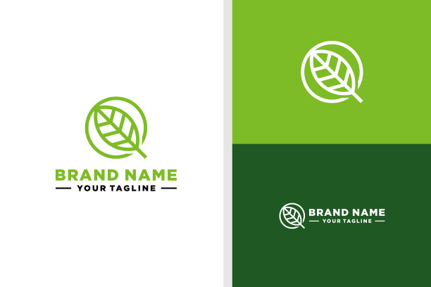 字母g和叶子标志花的编辑图片下载