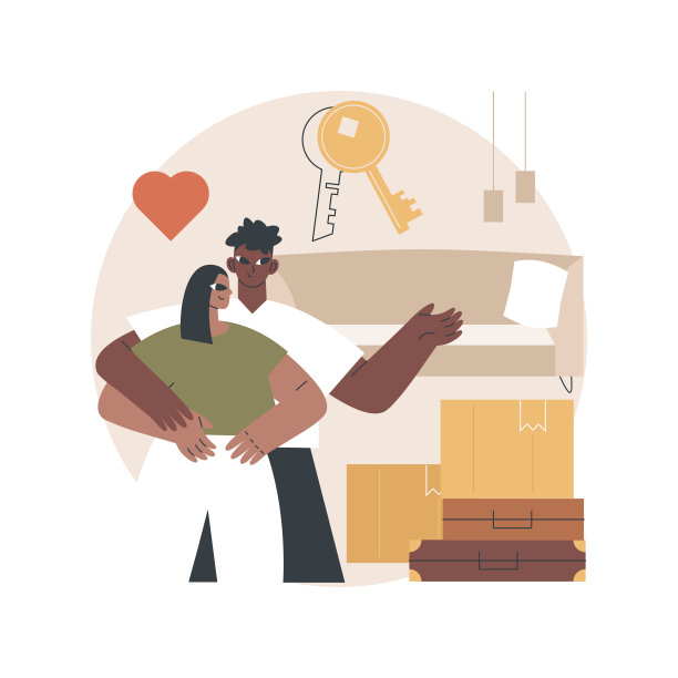 同居抽象概念矢量插图。图片下载