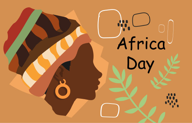 非洲日，黑人妇女形象图片下载