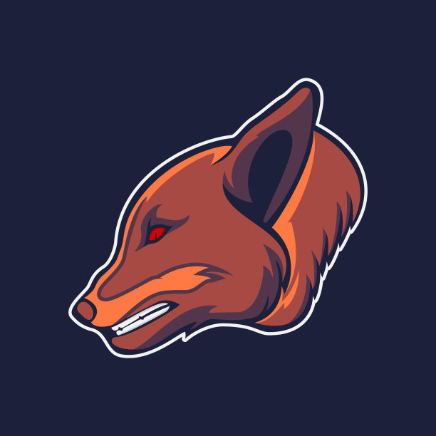 凶猛狐头吉祥物图片下载