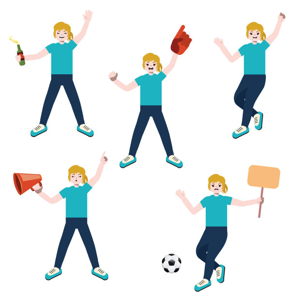 金发女郎足球迷图片下载