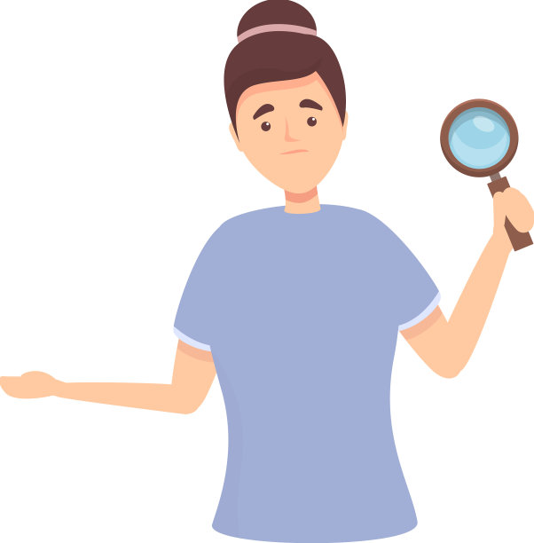 女人搜索答案图标卡通vuca图片下载