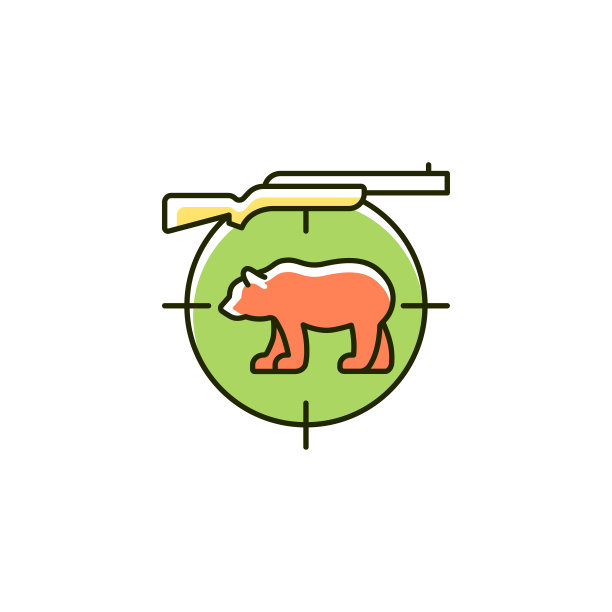 大型狩猎的RGB彩色图标图片下载