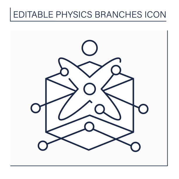 固态物理学线条图标图片下载