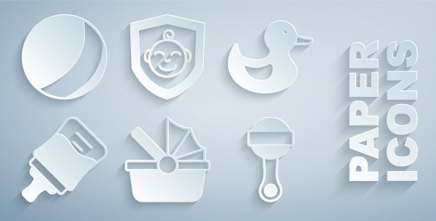 设置婴儿推车橡皮鸭瓶摇铃图片下载