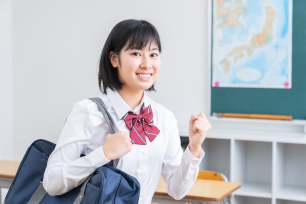 亚洲女孩学习，校服，图片下载