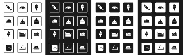 冰淇淋布丁，奶油冻，果冻蛋糕，糖果图片下载