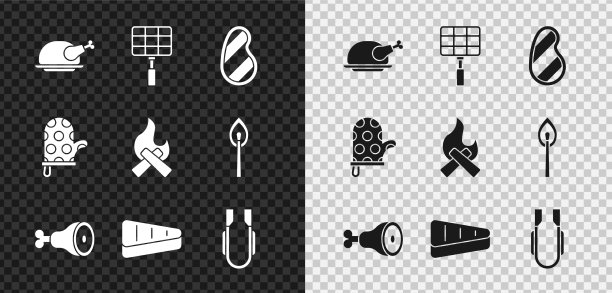 设置烤火鸡或烤鸡钢格栅图片下载