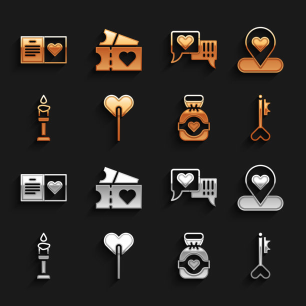 用心形钥匙设置棒棒糖位置图片下载