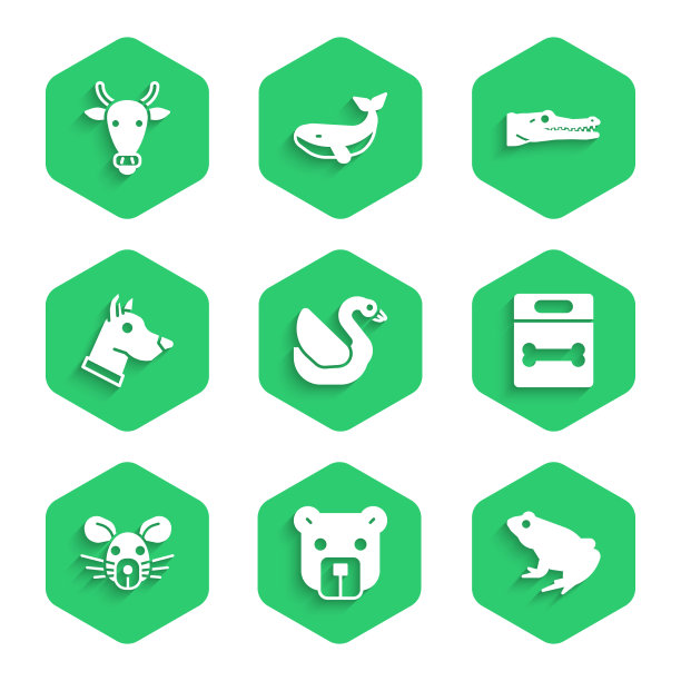 集天鹅鸟熊头青蛙狗骨头老鼠图片下载