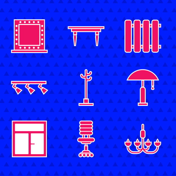 套衣帽架，办公椅，吊灯桌图片下载