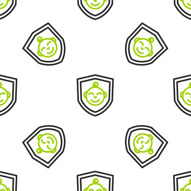 线宝贝盾图标隔离无缝模式图片下载