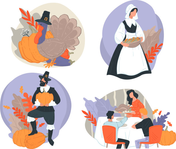 家庭庆祝感恩节图片下载