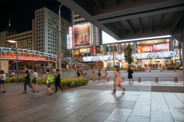 北京西单商业街图片下载