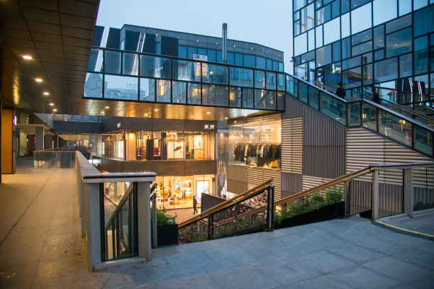 北京商业街夜景图片下载