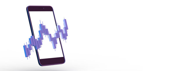 手机上的金融烛台有很大的复制空间。图片下载