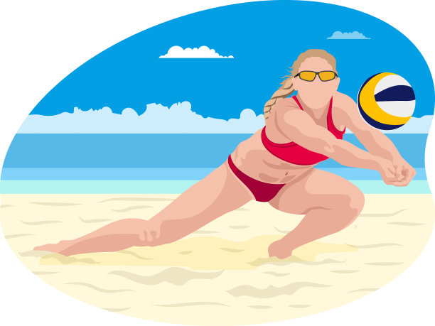 沙滩排球运动员图片下载