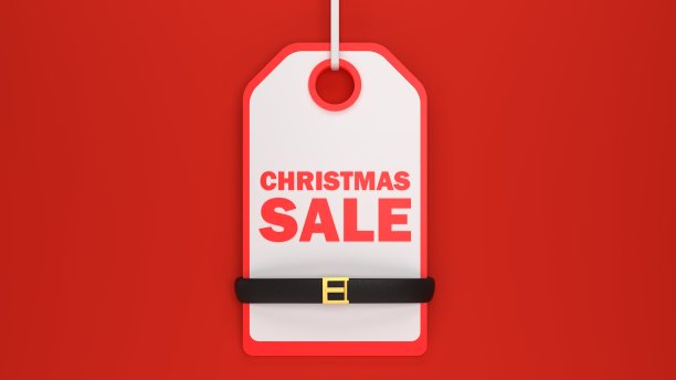 圣诞节销售标签。3 d渲染插图。图片下载
