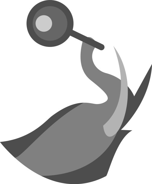 象头长鼻子，带着放大镜图片下载