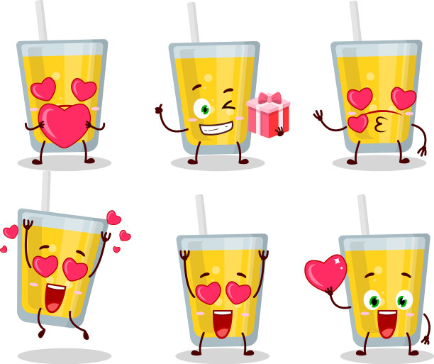 香蕉汁卡通人物与爱可爱图片下载