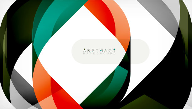 抽象的带有重叠波的正方形形状图片下载