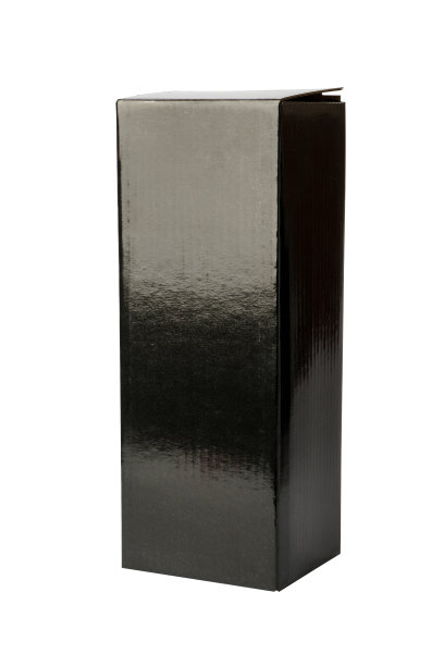 黑盒被隔离在白色上。封闭空盒包装模型图片下载