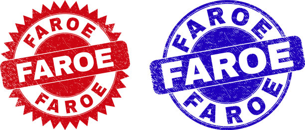 法罗圆形和玫瑰形印章有划痕图片下载