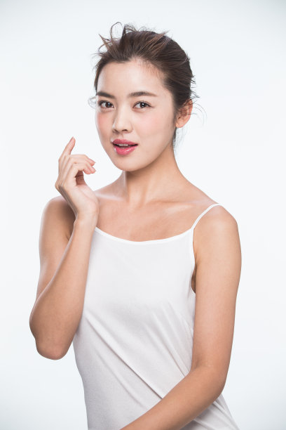青年女人妆面肖像图片下载
