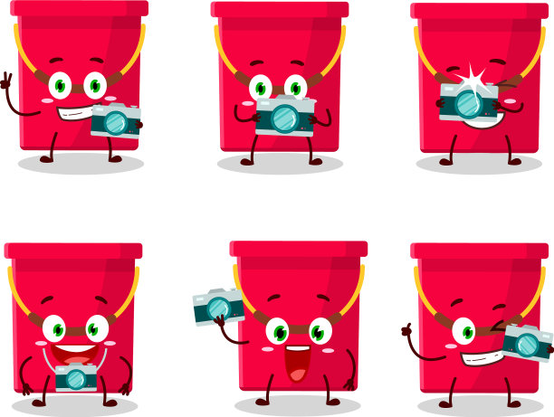 摄影师专业的表情符号用红桶图片下载