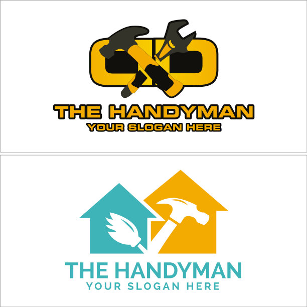 清洁维修勤杂工服务标志设计图片下载