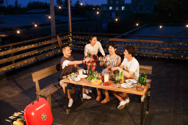 青年人聚会野餐图片下载