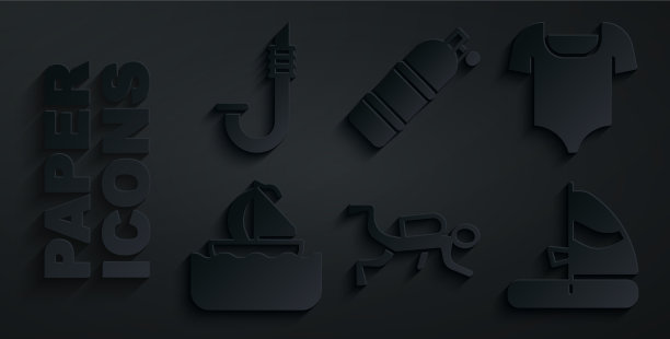 配备水肺潜水、泳衣、游艇、帆船图片下载