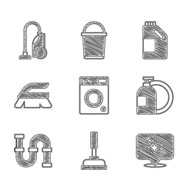 设置垫圈橡胶柱塞家庭清洁服务图片下载