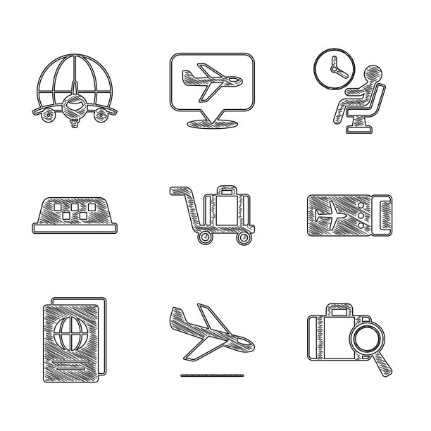 设无轨行李飞机降落失联航班图片下载