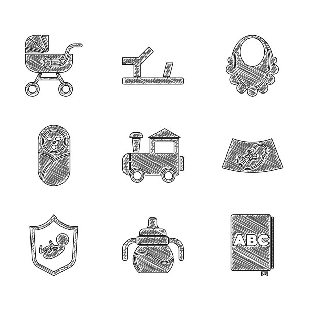 套玩具火车婴儿奶瓶ABC书超声波图片下载