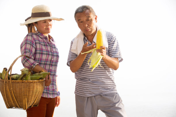 农民拿着玉米图片下载