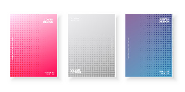 彩色梯度覆盖点图案设计图片下载