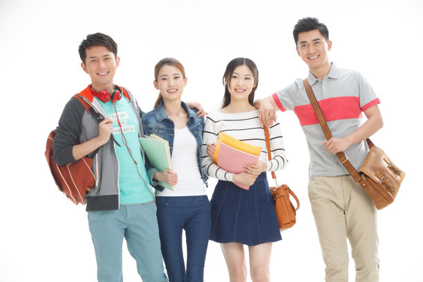 四个年轻的大学生图片下载