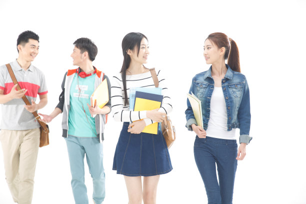 四个年轻的大学生图片下载