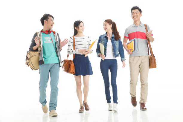 四个年轻的大学生图片下载