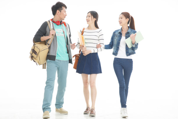 三个年轻的大学生图片下载