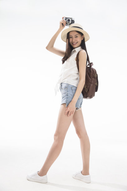 青年女人旅行图片下载