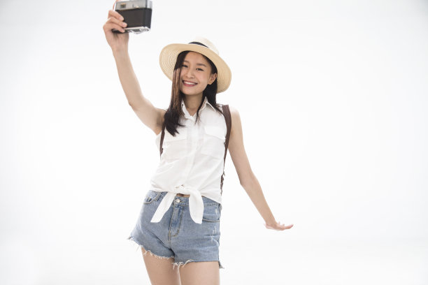 青年女人旅行图片下载