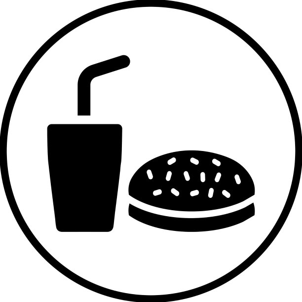 垃圾食品图标黑色设计图片下载