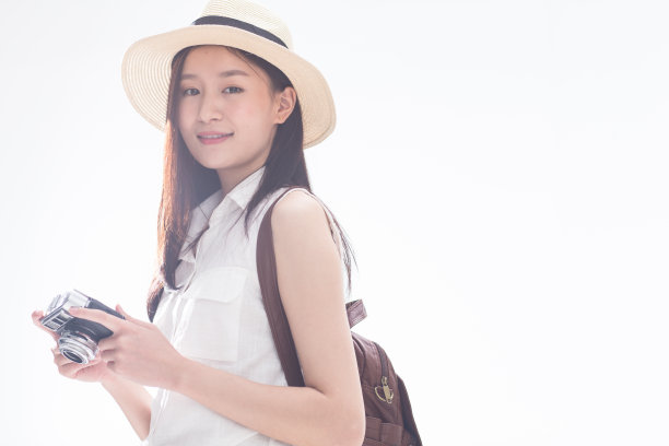 青年女人旅行图片下载