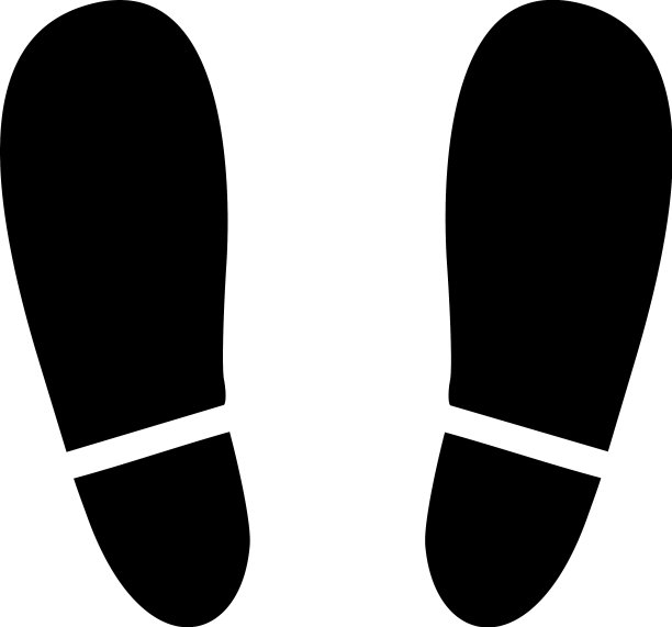 人类足迹平面图标图片下载