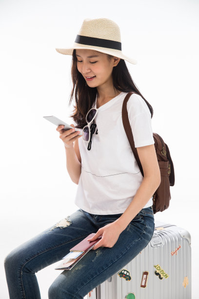 青年女人旅行图片下载