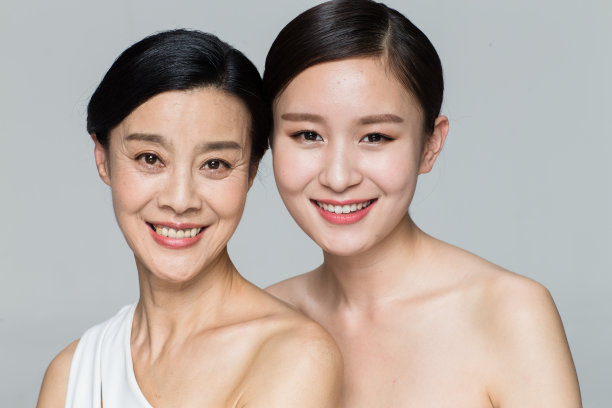 母女妆面肖像图片下载