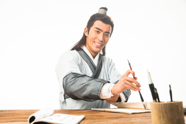 书生正在书写图片下载